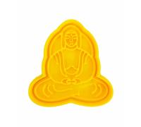 The Cookie Cutter Hub 9cm Japanese Buddha Statue Cookie Cutter and Matching Embosser for Cookies Biscuits Clay Baking Decoration