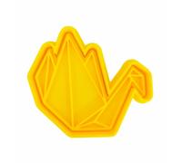 The Cookie Cutter Hub 9cm Japanese Crane Cookie Cutter and Matching Embosser for Cookies Biscuits Clay Baking Decoration