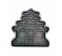 The Cookie Cutter Hub 9cm Japanese Temple Cookie Cutter and Matching Embosser for Cookies Biscuits Clay Baking Decoration