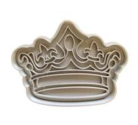 The Cookie Cutter Hub 9cm Queen's Crown Cookie Cutter and Matching Embosser for Cookies Biscuits Clay Baking Decoration
