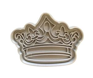 The Cookie Cutter Hub 9cm Queen's Crown Cookie Cutter and Matching Embosser for Cookies Biscuits Clay Baking Decoration