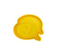 The Cookie Cutter Hub 9cm Wedding Speech Bubbles Cookie Cutter and Matching Embosser for Cookies Biscuits Clay Baking Decoration