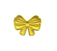 The Cookie Cutter Hub Christmas Bow Cookie Cutter and Matching Embosser for Cookies Biscuits Clay Baking Decoration