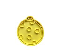The Cookie Cutter Hub Christmas Circle Bauble Cookie Cutter and Matching Embosser for Cookies Biscuits Clay Baking Decoration