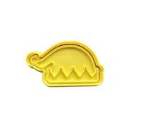 The Cookie Cutter Hub Christmas Elf Hat Cookie Cutter and Matching Embosser for Cookies Biscuits Clay Baking Decoration