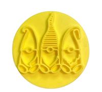 The Cookie Cutter Hub Christmas Gnome Embosser/Stamp for Cupcakes Fondant Icing Clay Cake Baking Decoration