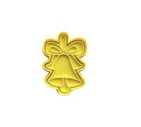 The Cookie Cutter Hub Christmas Jingle Bells Cookie Cutter and Matching Embosser for Cookies Biscuits Clay Baking Decoration