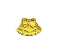 The Cookie Cutter Hub Christmas Jingle Bells Cutter and Matching Embosser for Cookies Biscuits Clay Baking Decoration