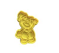 The Cookie Cutter Hub Christmas Olaf Character Cookie Cutter and Matching Embosser for Cookies Biscuits Clay Baking Decoration