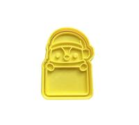 The Cookie Cutter Hub Christmas Penguin Character Plaque Cookie Cutter and Matching Embosser for Cookies Biscuits Clay Baking Decoration