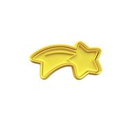 The Cookie Cutter Hub Christmas Shooting Star Cutter and Matching Embosser for Cookies Biscuits Clay Baking Decoration