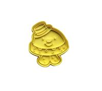 The Cookie Cutter Hub Christmas Snowman Cookie Cutter and Matching Embosser for Cookies Biscuits Clay Baking Decoration