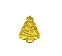 The Cookie Cutter Hub Christmas Tree Cookie Cutter and Matching Embosser for Cookies Biscuits Clay Baking Decoration