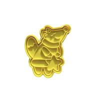 The Cookie Cutter Hub Christmas Woodland Animals Fox Character Cookie Cutter and Matching Embosser for Cookies Biscuits Clay Baking Decoration