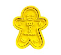 The Cookie Cutter Hub Classic Gingerbread Man Cookie Cutter and Matching Embosser for Cookies Biscuits Clay Baking Decoration