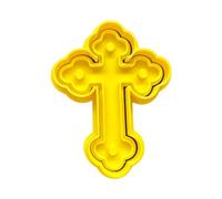 The Cookie Cutter Hub Easter Cross Cookie Cutter and Matching Embosser for Cookies Biscuits Clay Baking Decoration