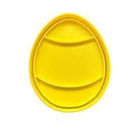 The Cookie Cutter Hub Easter Egg Cookie Cutter and Matching Embosser for Cookies Biscuits Clay Baking Decoration