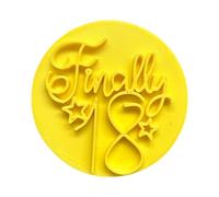 The Cookie Cutter Hub Finally 18 Birthday Cookie Cutter Embosser/Stamp for Cupcakes Fondant Icing Clay Cake Baking Decoration