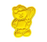 The Cookie Cutter Hub Gingerbread Girl with Whisk Cookie Cutter and Matching Embosser for Cookies Biscuits Clay Baking Decoration