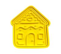 The Cookie Cutter Hub Gingerbread House #1 Cookie Cutter and Matching Embosser for Cookies Biscuits Clay Baking Decoration