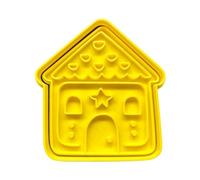 The Cookie Cutter Hub Gingerbread House #4 Cookie Cutter and Matching Embosser for Cookies Biscuits Clay Baking Decoration