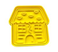 The Cookie Cutter Hub Gingerbread House #5 Cookie Cutter and Matching Embosser for Cookies Biscuits Clay Baking Decoration