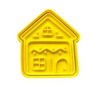 The Cookie Cutter Hub Gingerbread House #6 Cookie Cutter and Matching Embosser for Cookies Biscuits Clay Baking Decoration