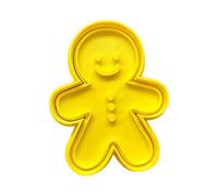 The Cookie Cutter Hub Gingerbread Man 3 Buttons Cookie Cutter and Matching Embosser for Cookies Biscuits Clay Baking Decoration