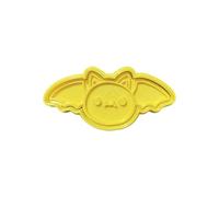 The Cookie Cutter Hub Halloween Bat #2 Vial Cookie Cutter/Embosser for Cupcakes Fondant Icing Clay Cake Baking Decoration