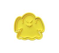The Cookie Cutter Hub Halloween Ghost Cookie Cutter/Embosser for Cupcakes Fondant Icing Clay Cake Baking Decoration