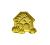 The Cookie Cutter Hub Halloween Haunted House Cookie Cutter/Embosser for Cupcakes Fondant Icing Clay Cake Baking Decoration