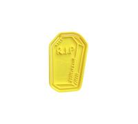 The Cookie Cutter Hub Halloween RIP Coffin Cookie Cutter/Embosser for Cupcakes Fondant Icing Clay Cake Baking Decoration
