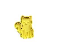 The Cookie Cutter Hub Halloween Sitting Cat Cookie Cutter/Embosser for Cupcakes Fondant Icing Clay Cake Baking Decoration