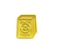 The Cookie Cutter Hub Halloween Spell Book Cookie Cutter/Embosser for Cupcakes Fondant Icing Clay Cake Baking Decoration