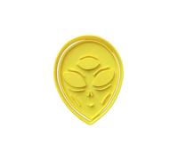 The Cookie Cutter Hub HalloweenAlien Head Cookie Cutter/Embosser for Cupcakes Fondant Icing Clay Cake Baking Decoration