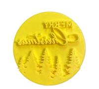 The Cookie Cutter Hub Merry Christmas with Trees Embosser/Stamp for Cupcakes Fondant Icing Clay Cake Baking Decoration