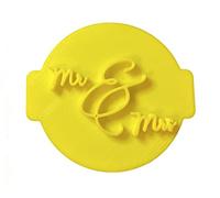 The Cookie Cutter Hub Mr & Mrs Embosser No 5/Stamp for Cupcakes Fondant Icing Clay Cake Baking Decoration