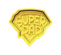 The Cookie Cutter Hub Super Dad Cookie Cutter Embosser/Stamp for Cupcakes Fondant Icing Clay Cake Baking Decoration