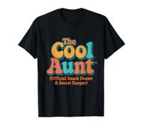 The Cool Aunt Official Snack Dealer Secret Keeper Retro T-Shirt