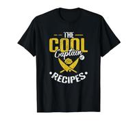 The Cool Captain of Recipes Value Graphic T-Shirt, Men, Black, S