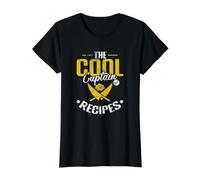 The Cool Captain of Recipes Value Graphic T-Shirt, Women, Black, M