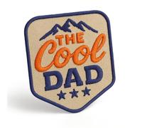 The Cool Dad Patch - Iron On or Sew On Morale Patch Best Dad Ever - Funny Patches for Father Day Gift, DIY Applique Accessories, Trucker Hats, Clothes, Backpack, Friends Size 3 Inches