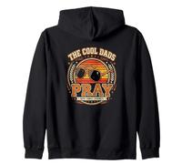 The Cool Dads Pray Man Of God Papa Faith Cross Zip Hoodie
