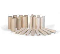 The cool tool - Lathe wood made of linden - 24 pieces - ideal for PLAYmake 4-in-1 and UNIMAT 1 Basic - natural wood from Austria - ideal for children and beginners - easy to work with