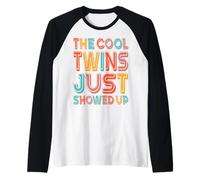 The Cool Twins Just Showed Up Funny Twin Twinning Matching Raglan Baseball Tee