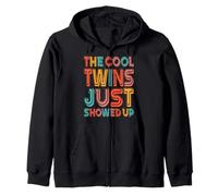 The Cool Twins Just Showed Up Funny Twin Twinning Matching Zip Hoodie