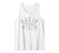 The Coolest Dad Funny Fathers Day Humor Dad Cool Daddy Joke Tank Top