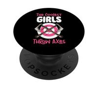 The Coolest Girl Throw Axes Axe Throwing PopSockets Adhesive PopGrip