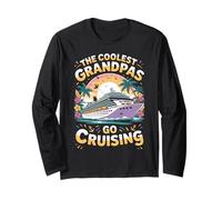 The Coolest Grandpas Go Cruising Grandpa Cruise Vacation Long Sleeve T-Shirt