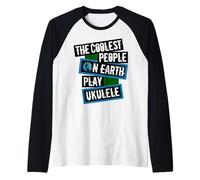 The Coolest People on Earth Play Ukulele String Instrument Raglan Baseball Tee